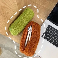 lambswool fluffy cute pencil bag plush pencil case stationery cosmetic pouch storage bag pencil cases school supplies for girls