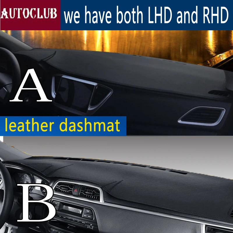 

PU Leather Dashmat Suede Dashboard Cover Pad Dash Mat Car Accessories For Hyundai Solaris 2 Accent Verna 2017 -2021 2018 2020