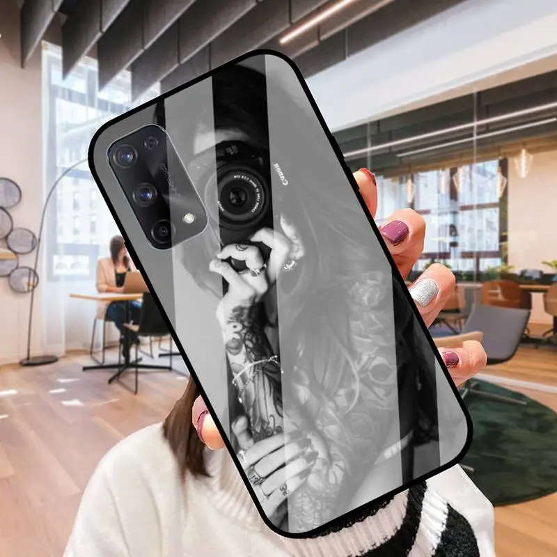 RUICHI сексуальный рукав для девушки с татуировкой Oppo R9 11 17 PRO F5 7 9 A5 37 57 59 83 стеклянный