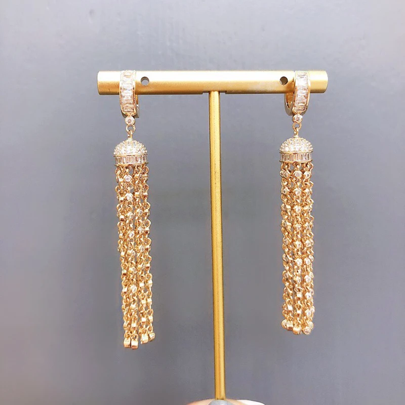 

Women Fashion Earrings with Chain 2020 New Party Fashion Jewelry Earrings