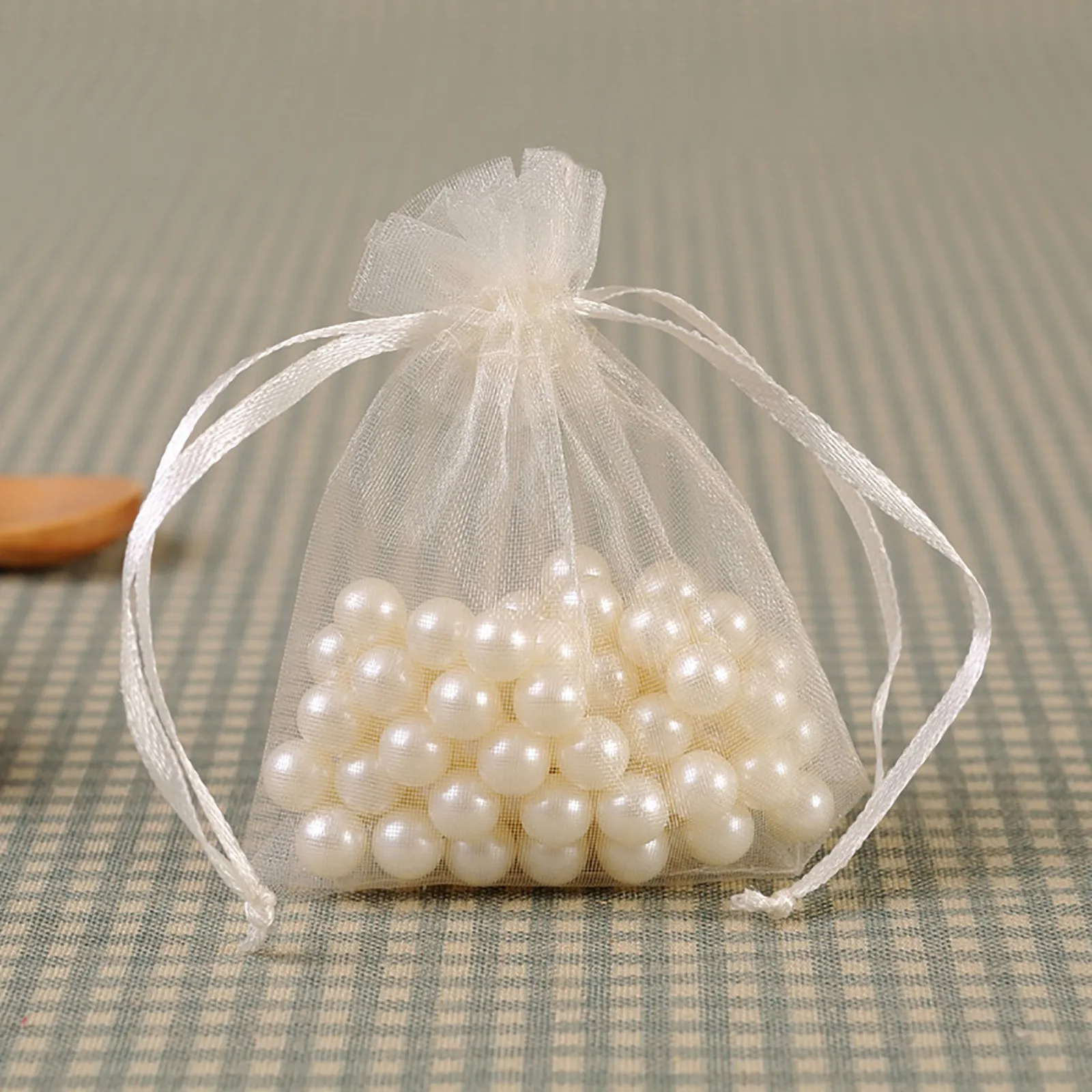 

30 шт., мешочки из органзы на шнурке