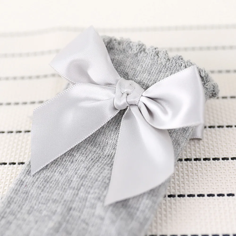 Носки для малышей Гольфы с большим бантом маленьких девочек хлопковые мягкие