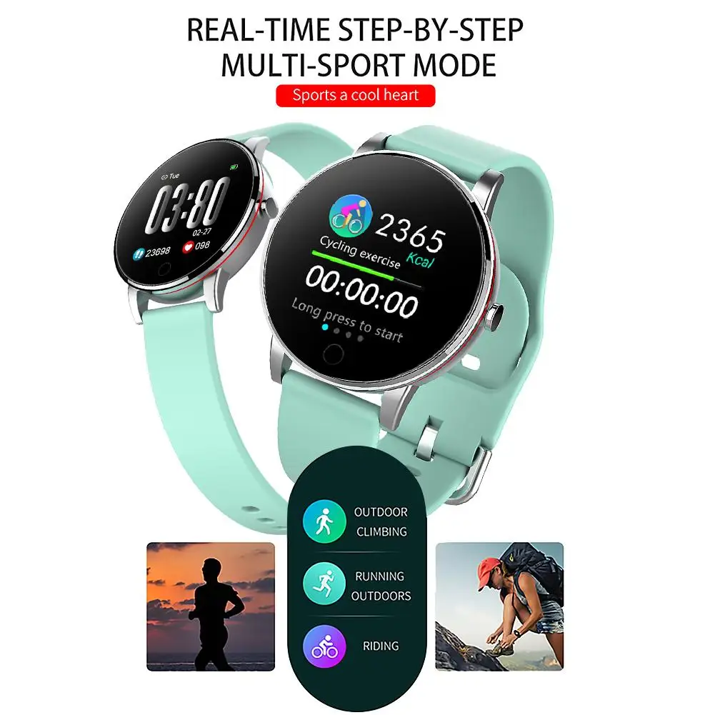 

Смарт-часы Y9 с пульсометром, тонометром, фитнес-трекером, IP68, силикагелем, WeChat