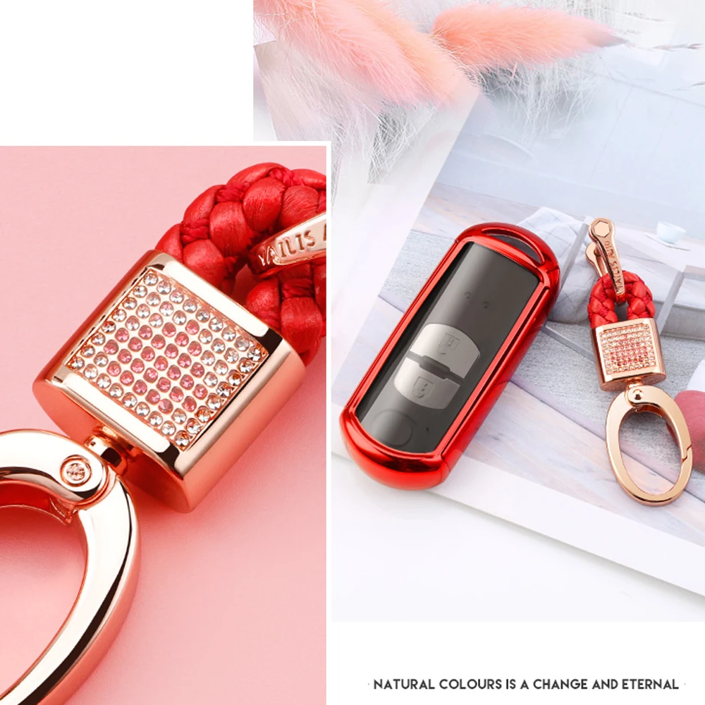 

New TPU Car Key Cover Remote Fob Case For MAZDA 2 3 5 6 CX-3 CX-5 CX-7 CX-9 Speed Miata MX5 Shell Jacket Protector 2 3 Button