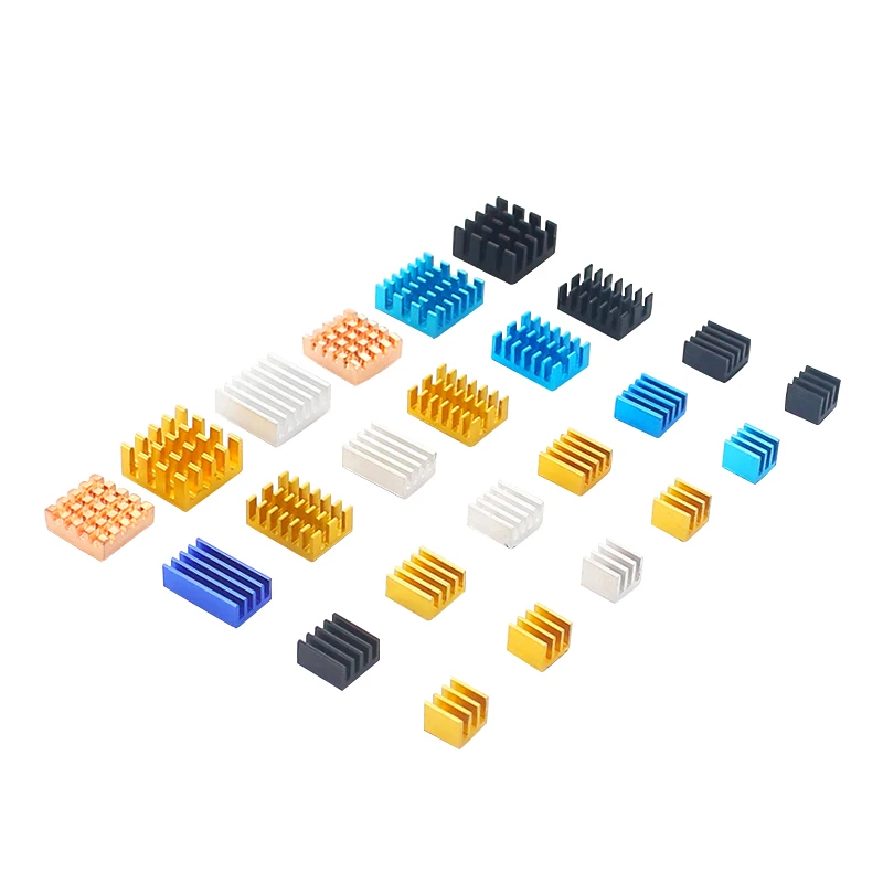 

Радиаторы охлаждения для Raspberry Pi 4 Model B, алюминиевые и медные радиаторы, металлическая охлаждающая подставка для ЦП и RAM для Raspberry Pi 4