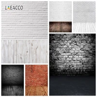 grunge old dark white brick wall wooden floor photo background pet doll baby portrait photo backdrops photocall for photo studio