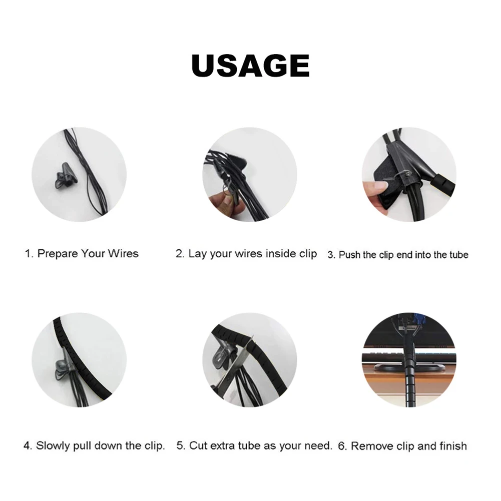 Гибкое управление проводом трубка для хранения проводов спиральная оберточная