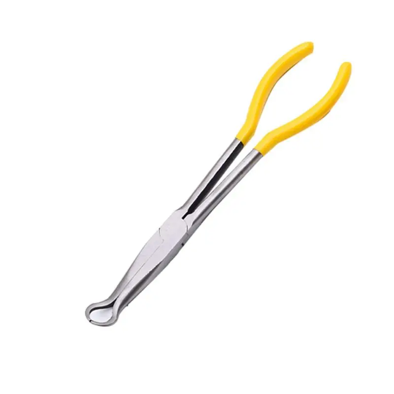 

Плоскогубцы с изогнутым прямым игольчатым носом длиной 11 дюймов и углом 90 градусов, зажим для снятия изогнутой свечи зажигания, инструменты...