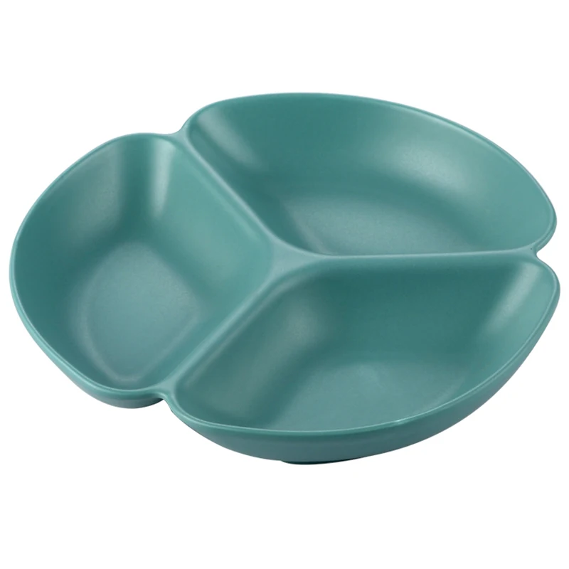 

Creative Grid Plate Ceramic Round 3 Grid Fruit Plate Kitchen Storage Tool Fashion Creative Tableware Snack Dessert Platter