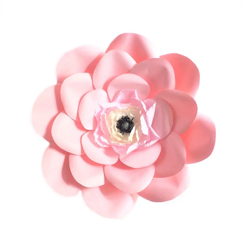 2018 Уникальный Розовый гигантский кардшток и креповые бумажные цветы 6 шт
