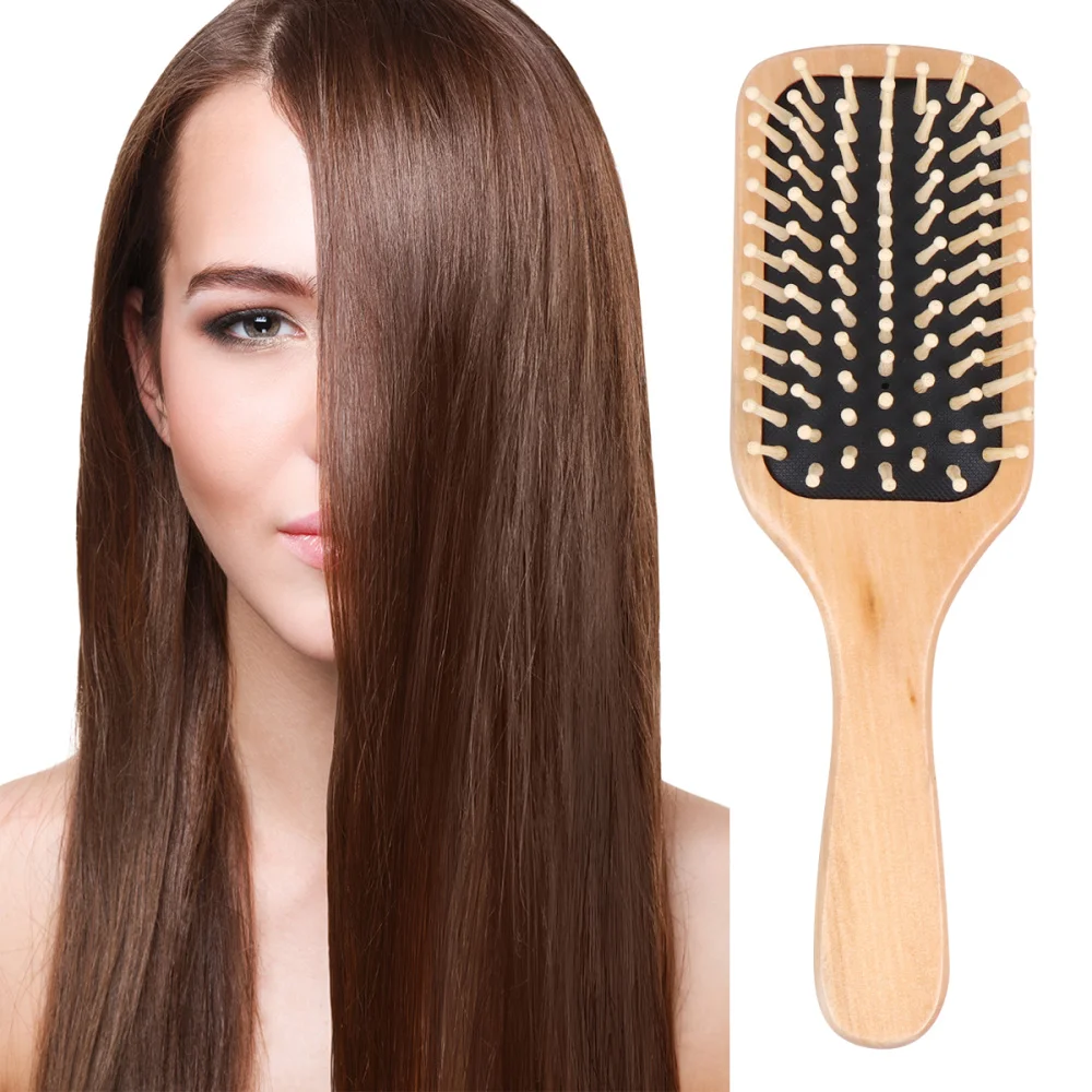

2pcs Creative Airbag Comb Hairdressing Wooden Comb Massage Health Care Comb (1pcs White, 1pcs Black)