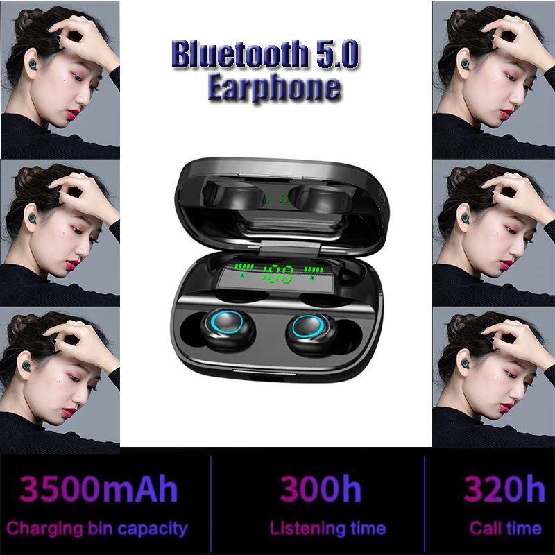 

Беспроводные наушники S11 Bluetooth 5,0, 8D Стерео шумоподавление, гарнитура громкой связи, сильная совместимость, наушники, гарнитура