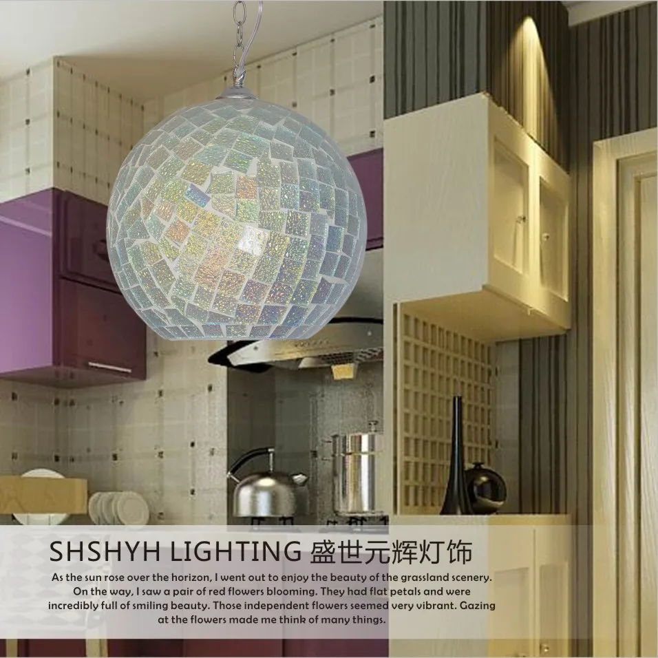 

Bohemia Glass Lamp Shade Aisle Corridor Dining Room Single Head Pendant Light pendant lights