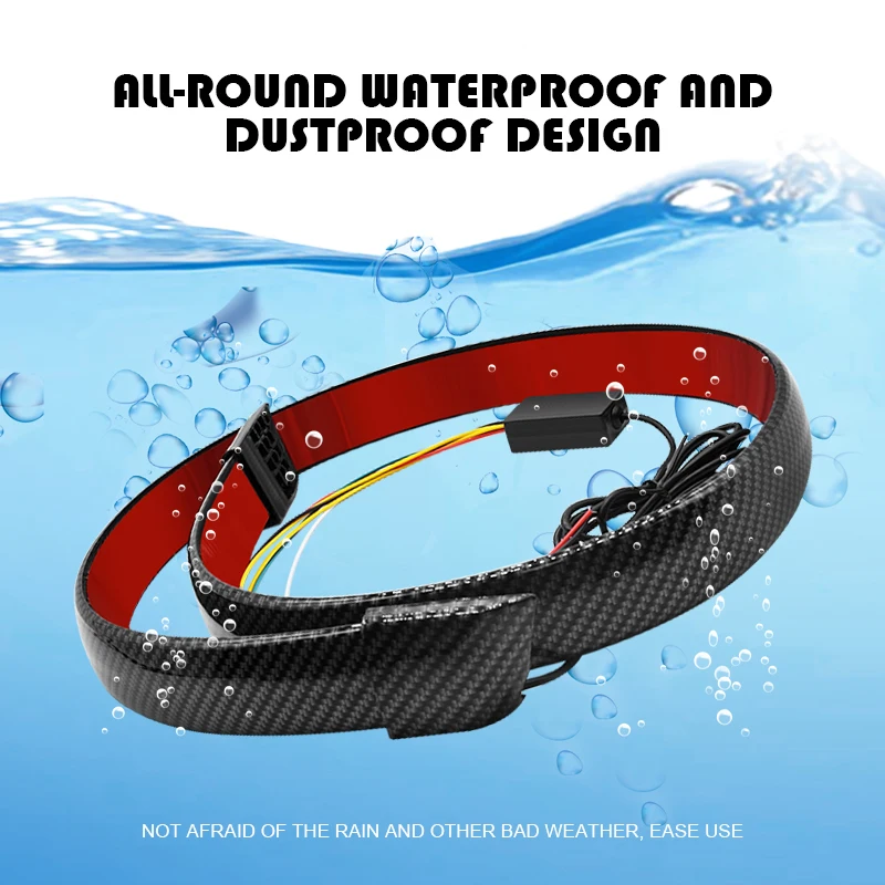 EURS 1 шт. автомобильные аксессуары 2 м углеродное волокно светодиодный спойлер