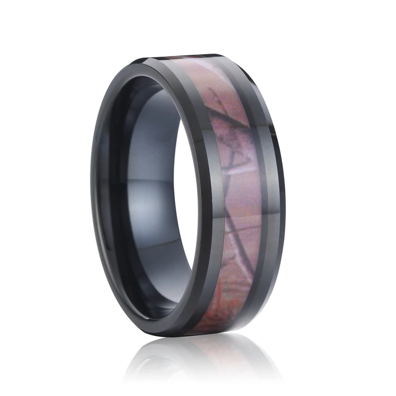 

wholesale custom wood black tungsten rings for men