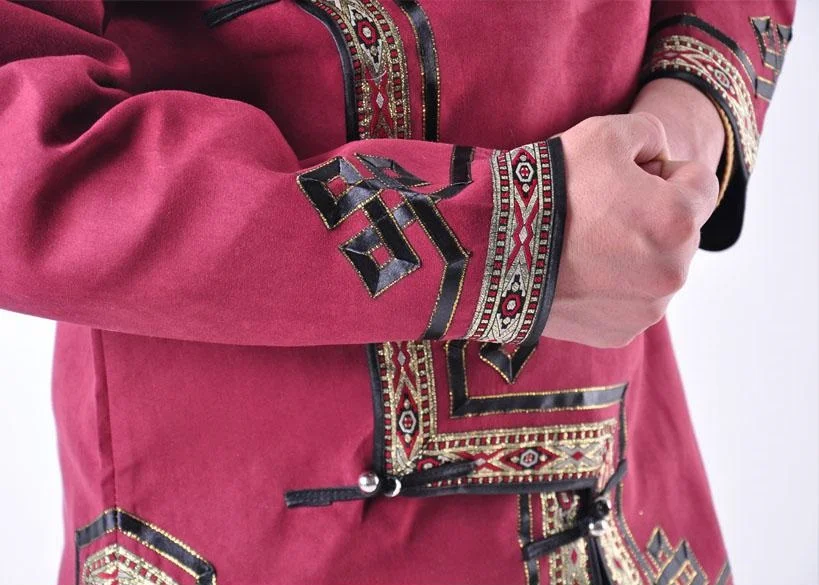Традиционная одежда в монгольском стиле для мужчин; топы; осенний костюм с длинными рукавами; костюм Танга; куртка с воротником-мандарингом; одежда для жизни; Азиатский костюм