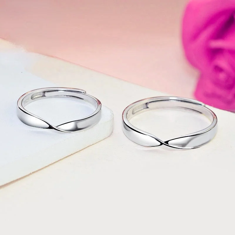 

Кольцо женское и мужское из серебра 925 пробы регулируемое