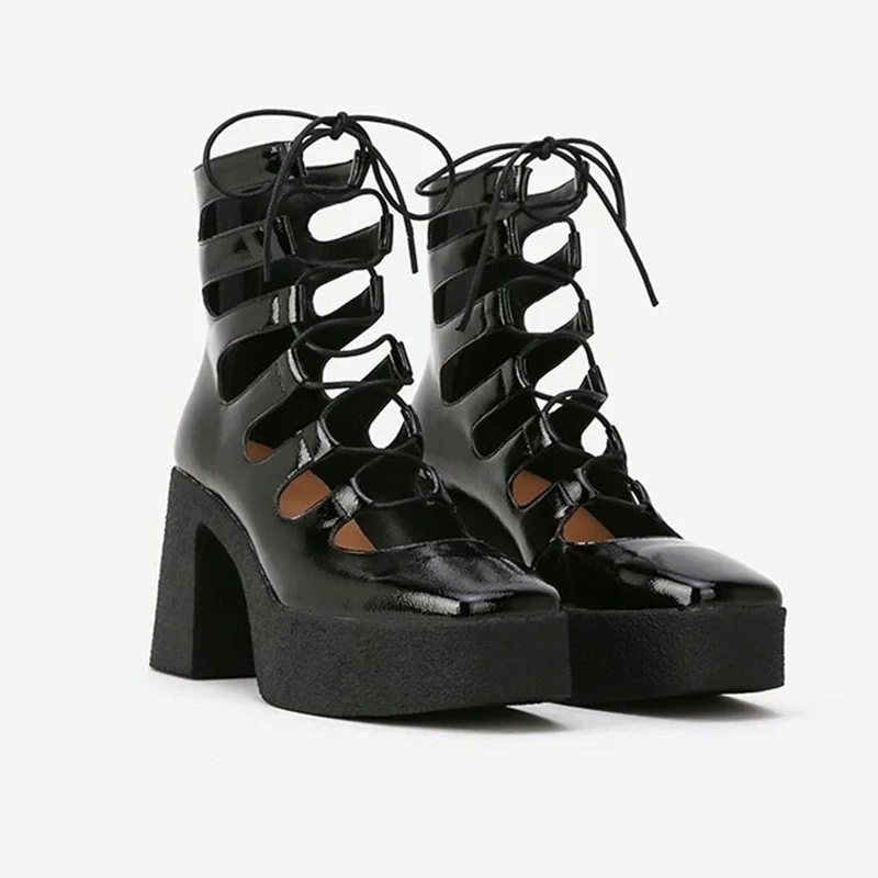 

Женские ботильоны на платформе и высоком каблуке, черные или бежевые вечерние ботильоны для верховой езды, размеры 34-40, для лета, 2021