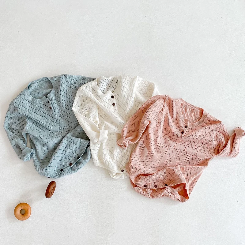 

Трикотажный комбинезон с длинным рукавом для маленьких девочек, на осень и зиму