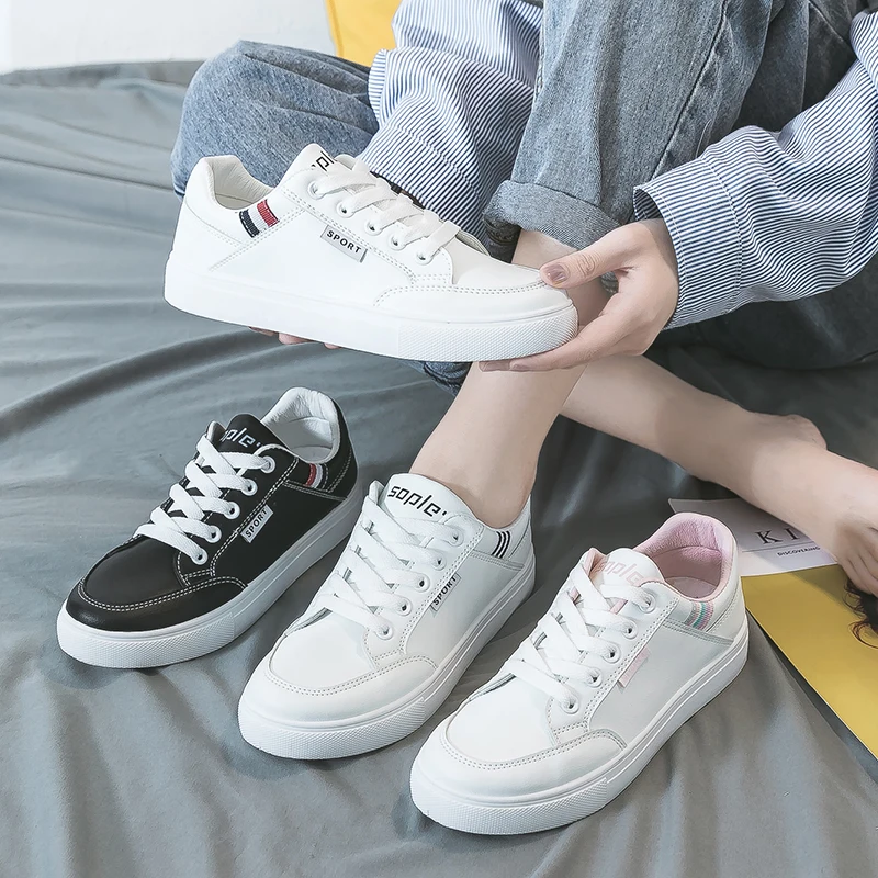 

Fashion Women's Little White Sneakers Non-slip Women's Sports Shoes Wear-resistant Women's Ballet Flats Women's Gift