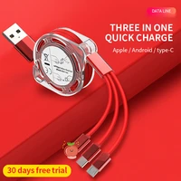 3 in1 usb micro cable for samsung xiaomi huawei mobile phone accessories charger usb cable 3a fast charging cord usb c cable