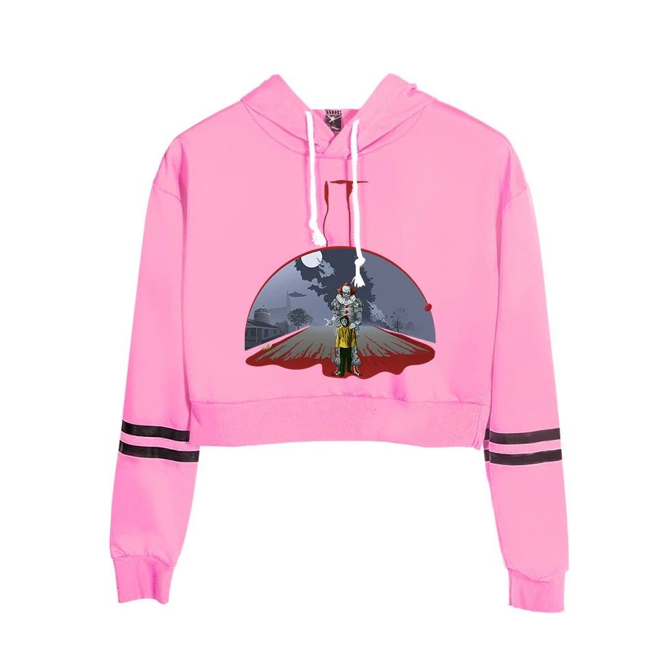 

It Chapter 2 Navel hoody women 2021 Hot fashion print popular sweatshirts It Chapter 2 High waist hoody pink casual tops