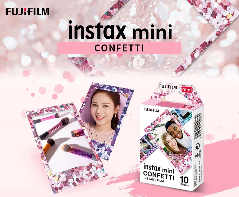 Подлинная Fujifilm Instax Mini 8 пленка конфетти Fuji мгновенная фотобумага 10-50 листов For70 7s 50 s 90 25Share SP-1 LOMO camera