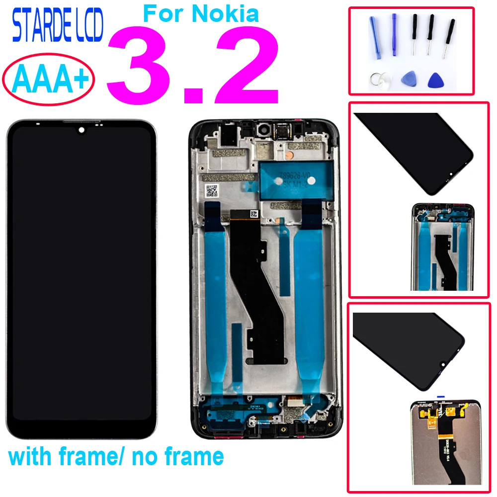 

ЖК-дисплей AAA + для Nokia 3.2, сенсорный экран, дигитайзер в сборе, запасные части для Nokia3.2, экран 6,26 дюйма