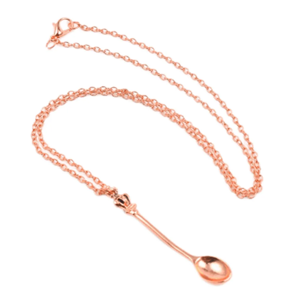 Мини-Ложка ожерелье цепочка Ибица фестиваль Алиса в стране чудес медальон