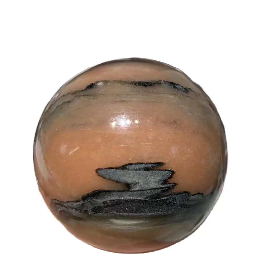 

Natural zebra rose quartz sphere natural stone ,Healing crystal gemstone Sphere Reiki