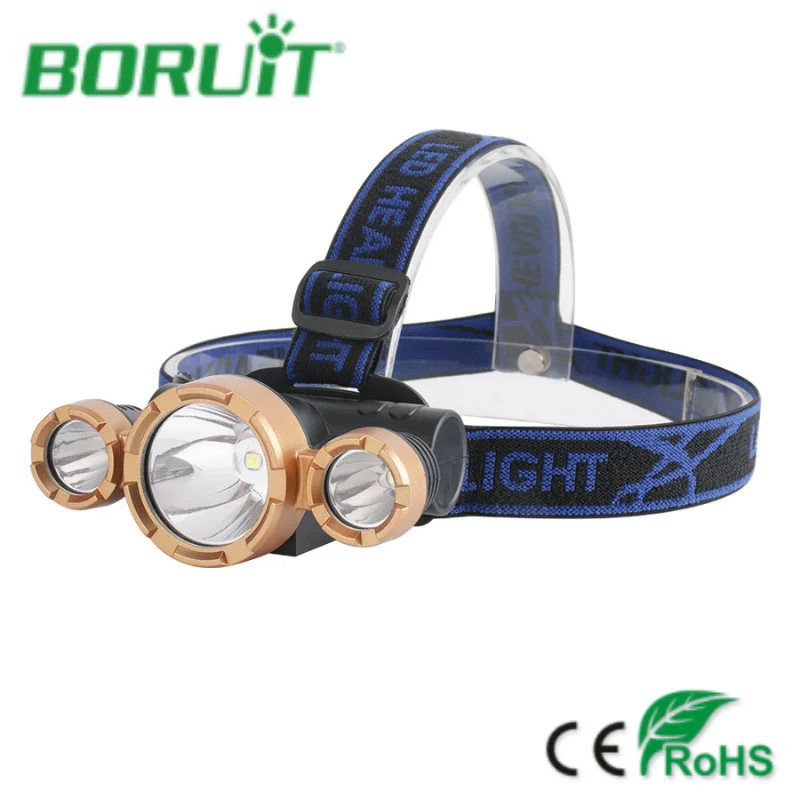 

BORUIT Induction Headlamp LED Head Lamp with Built-in Battery Flashlight USB 18650 Rechargeable 4 Lighting Modes Head Torch