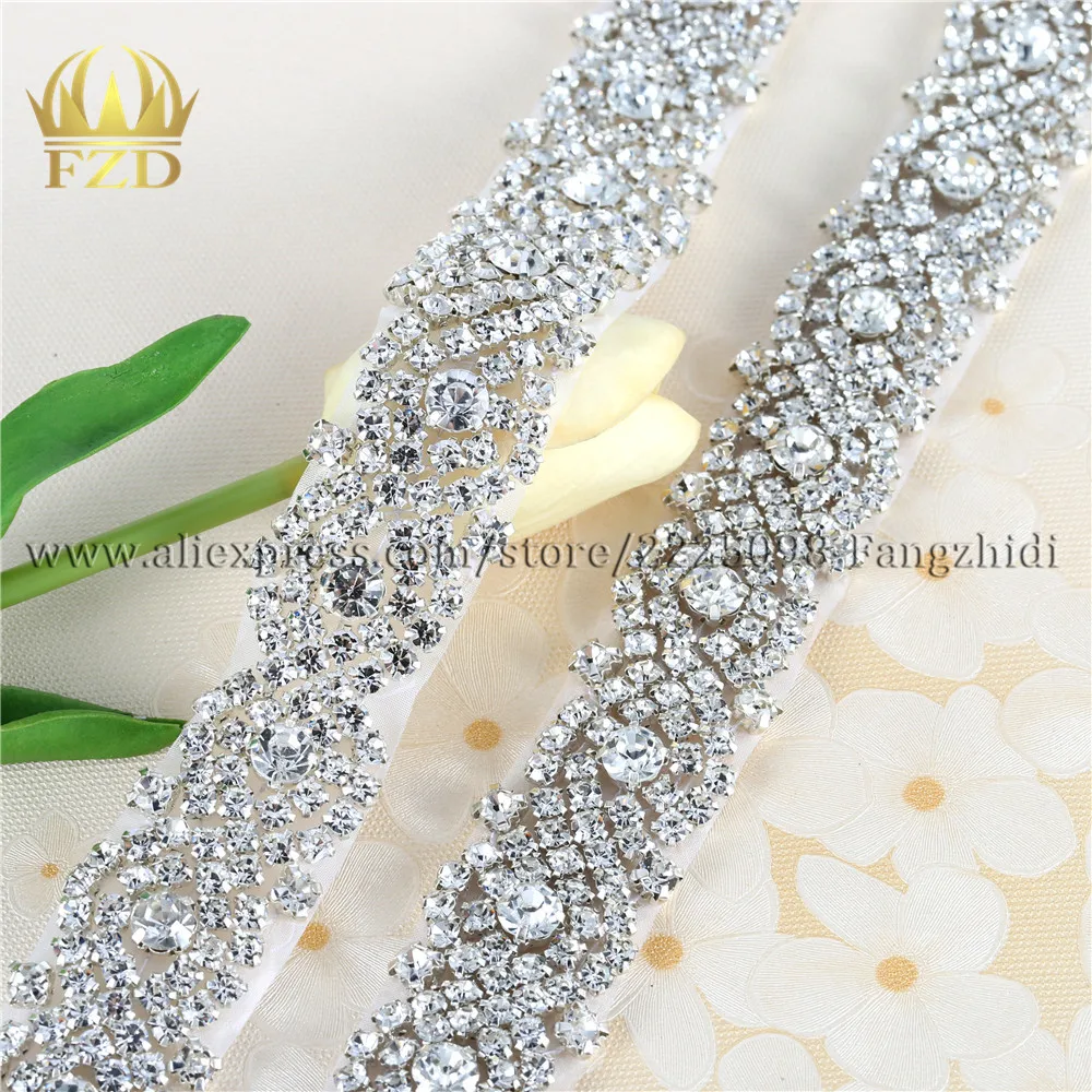 (10 ярдов) оптовая продажа 1 ярд серебристого шитья на кристаллах из бисера железа