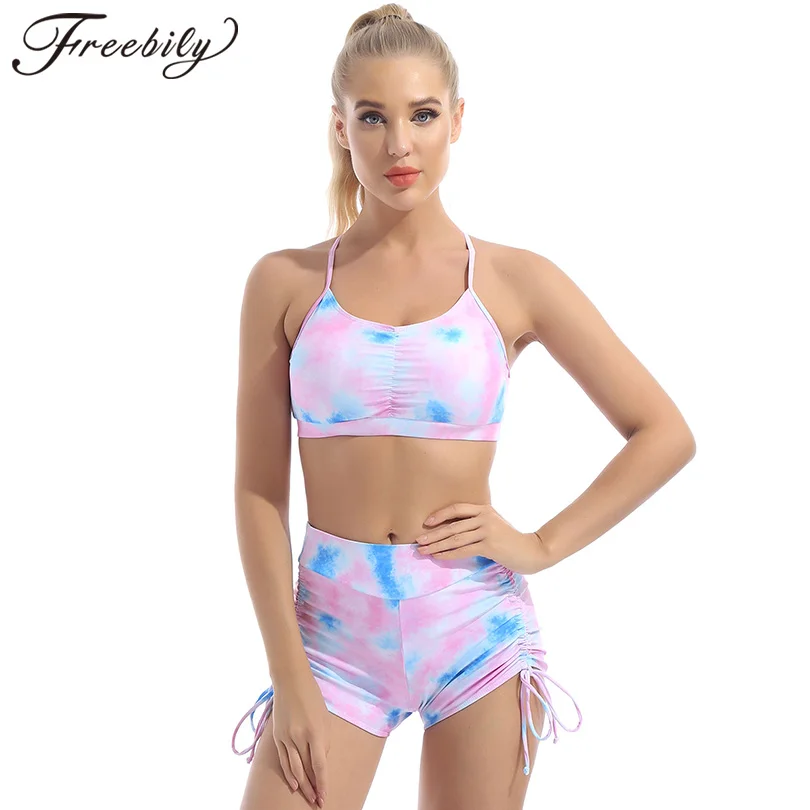 

Women Seamless Yoga Sets Bikinis Set Fitness Sports Suits Gym Tracksuits Clothing 2Pcs Bra+Shorts Female Running Workout Outfits