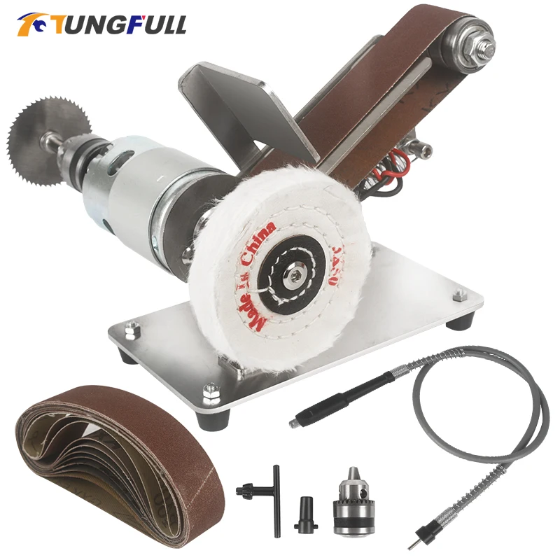 Электрическая ленточная шлифовальная машинка «сделай сам», шлифовальная машинка, мини шлифовальная машинка, ленточная шлифовальная машинка, точилка для ножей с абразивной лентой