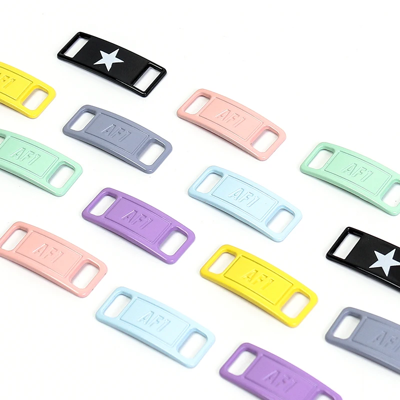 1Pair New AF1 Shoelaces Buckle Rhinestone Shoe Decorations Sneaker Kits Metal Lace Buckle Sports Metal Kits Shoe Accessories