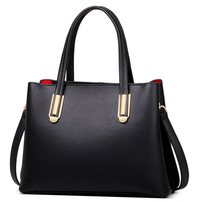 

Women Genuine Leather Shoulder Bag Solid Color Tote Commute Bag Simple Versatile Large Capacity Crossbody Messanger Bags Hot