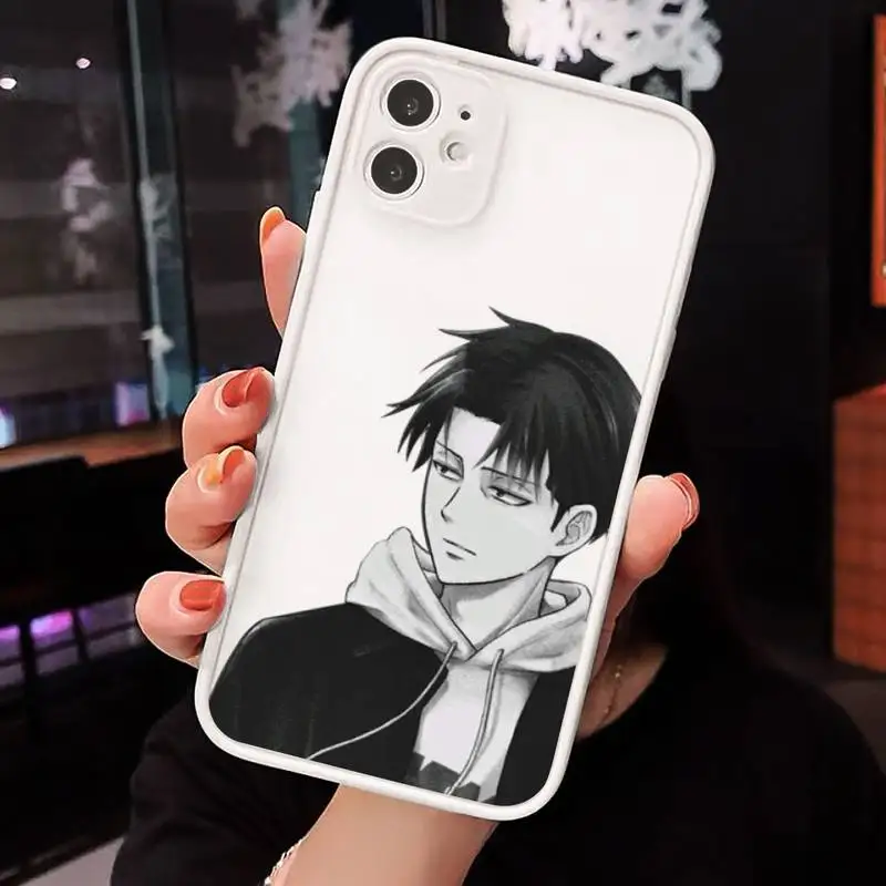

anime Attack On Titan cartoon Phone Case Matte Transparent for iPhone 7 8 11 12 s mini pro X XS XR MAX Plus cover funda