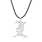 Ожерелье с буквой аниме тетрадь смерти, двустороннее ювелирное изделие из кулон с буквой L, подходит для косплея