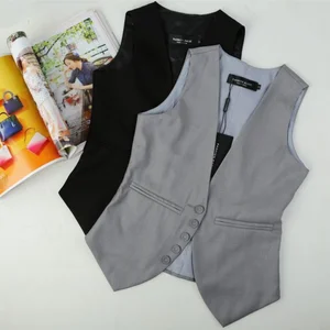 Размера плюс 4xl! Однобортный женский жилет с v-образным вырезом, приталенный жакет для женщин