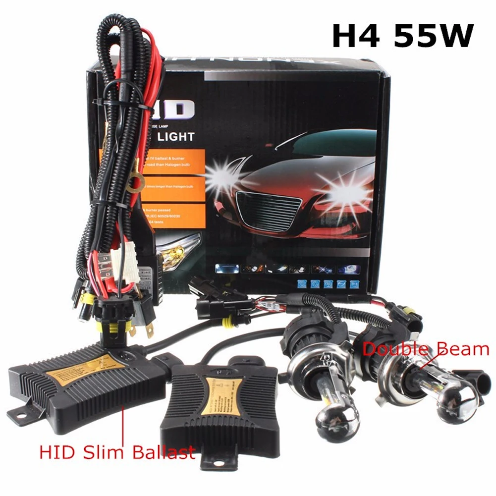 Предупреждение 55 Вт H4 комплект фар практичные авто аксессуары 12 В лента высокое