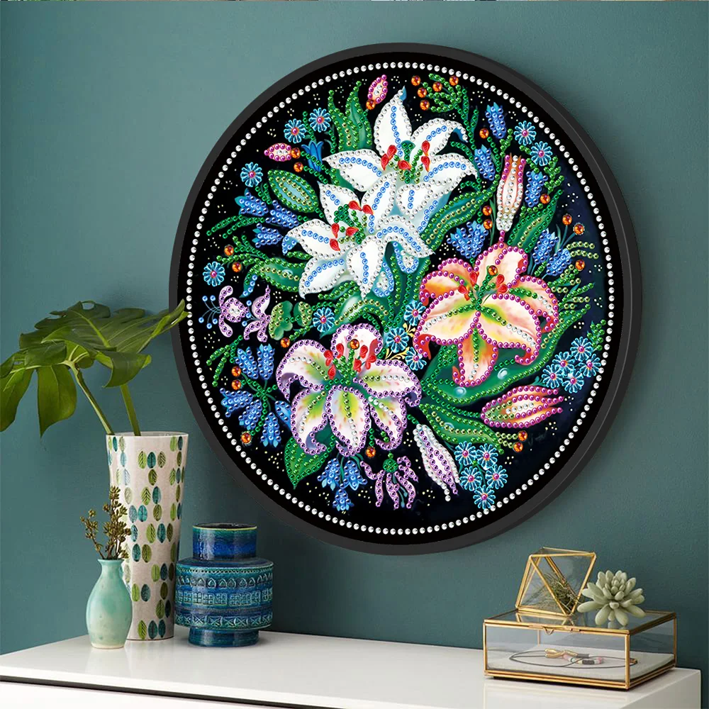 Flower 5D DIY Diamond Painting Tassel Mural Special Shaped Embroidery With Frame Craft Wall Decoration | Дом и сад