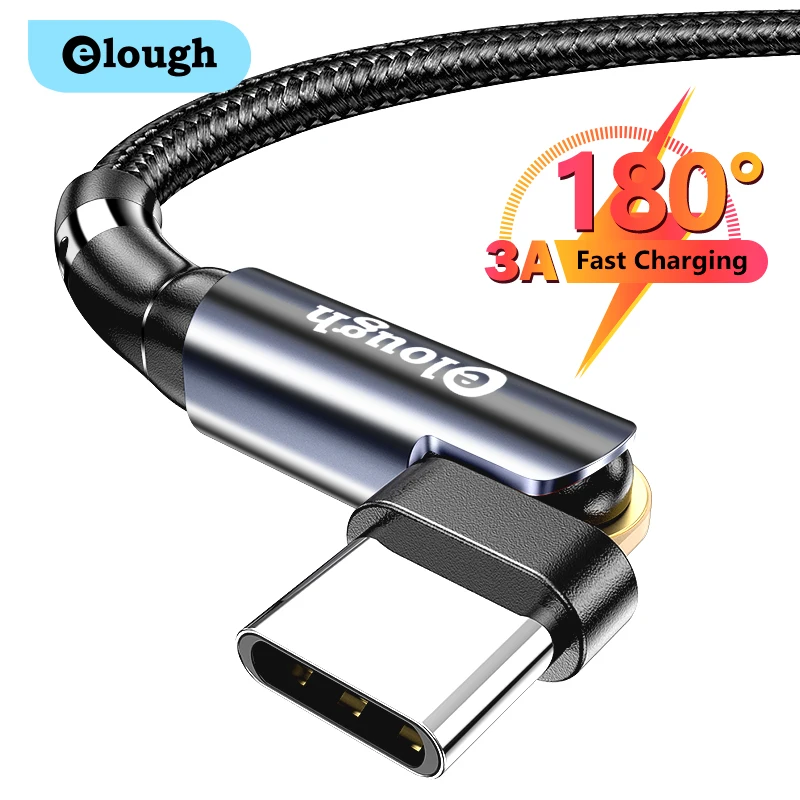 кабель type c Elough USB Type C 3A Quick Charge 3.0 Кабель для быстрой зарядки Xiaomi Redmi note 11 pro POCO X3 M3 F3