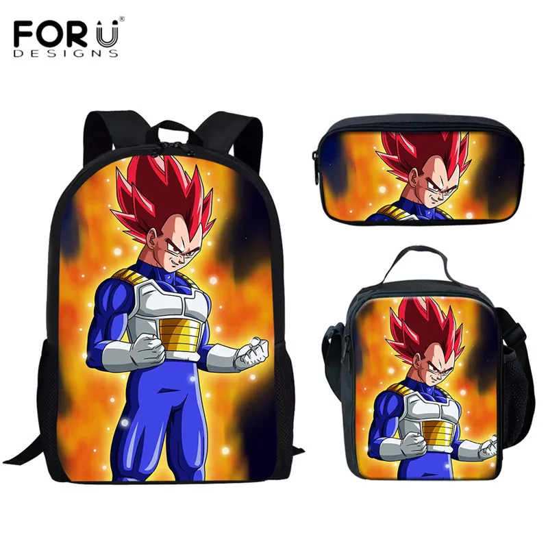 FORUDESIGNS/горячая аниме школьные сумки рюкзаки Dragon Ball Z Супер Broly шаблон Модные школьные сумки набор для девочек мальчиков Mochila - Цвет: HMA314CGK
