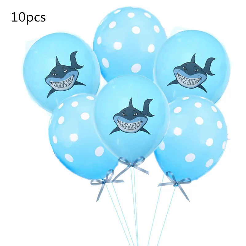 Shark 2 mix 10 шт. 12 дюймов Единорог латексные шары собака день рождения баллон гелия украшения пчела Акула панда надувные globos детские игрушки - Цвет: Shark 2 mix