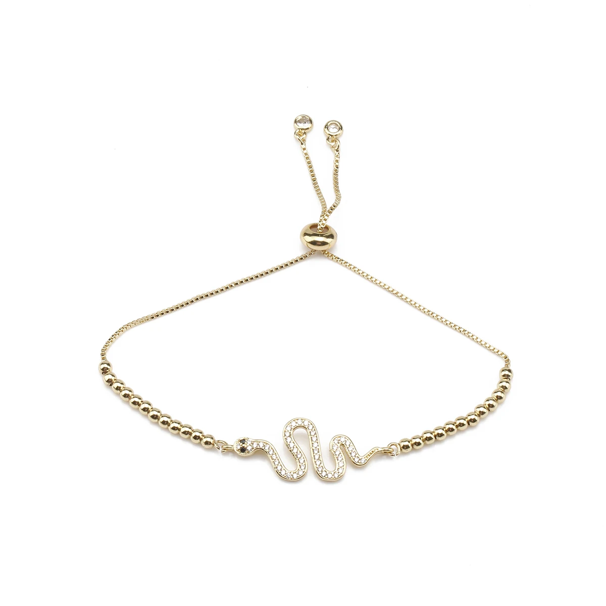 Женский браслет с фианитами класса ААА цвет черный | Украшения и аксессуары