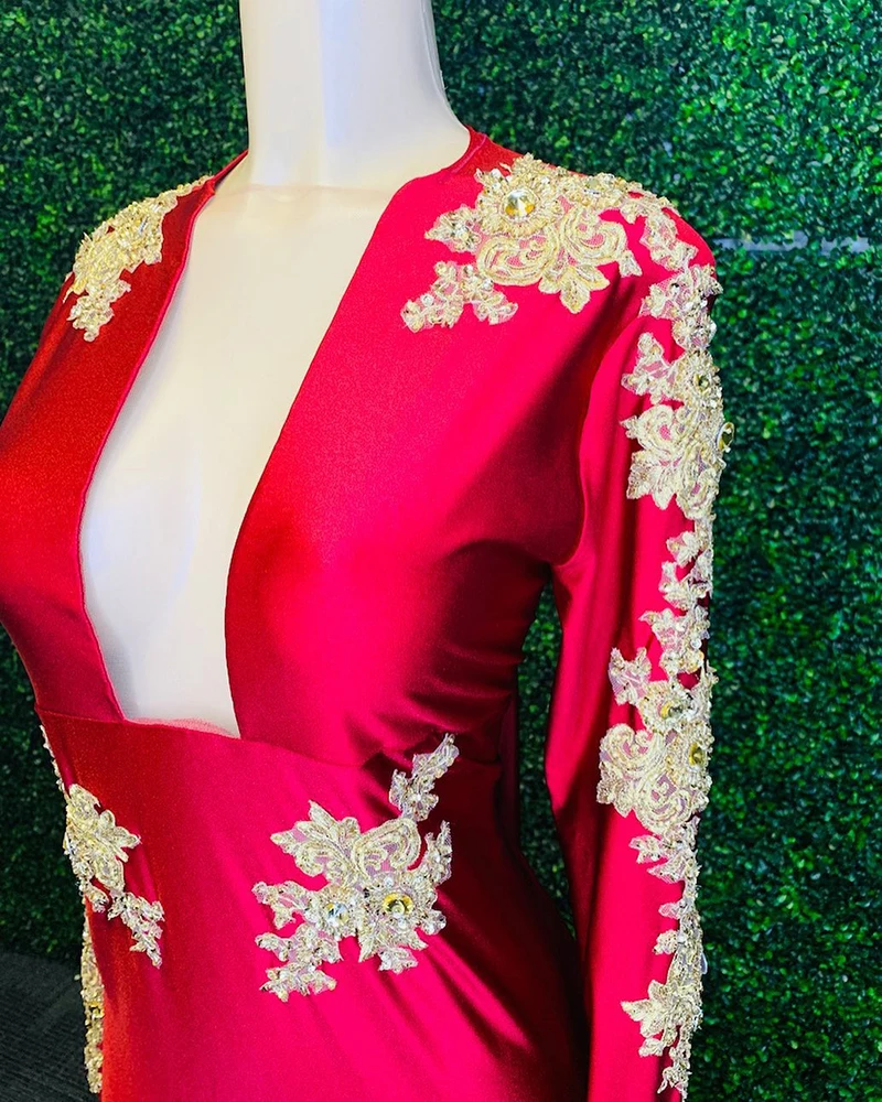 Красный в форме русалки длинное платье для выпускного вечера 2021 африканская