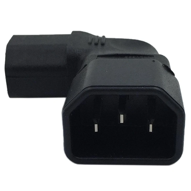 2 шт. правый/левый угол IEC 320 C14 3-контактный штекер к C13 женскому PDU PSU UPS адаптер