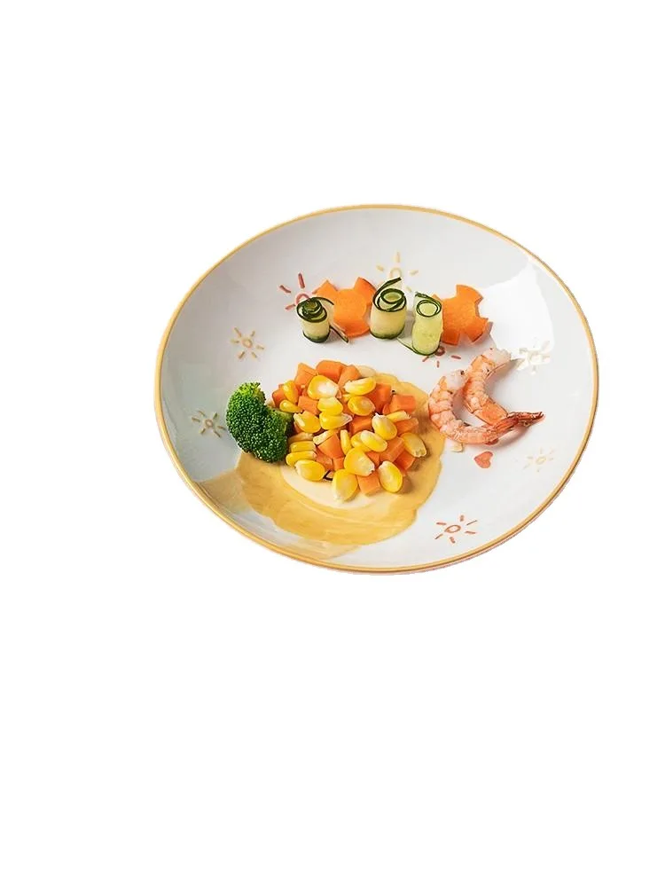 

Cartoon Ceramic Tableware Cute Children's Dinner Plate Creative Dinosaur Plate Household Lion Plate Chinese New Year Wholesale