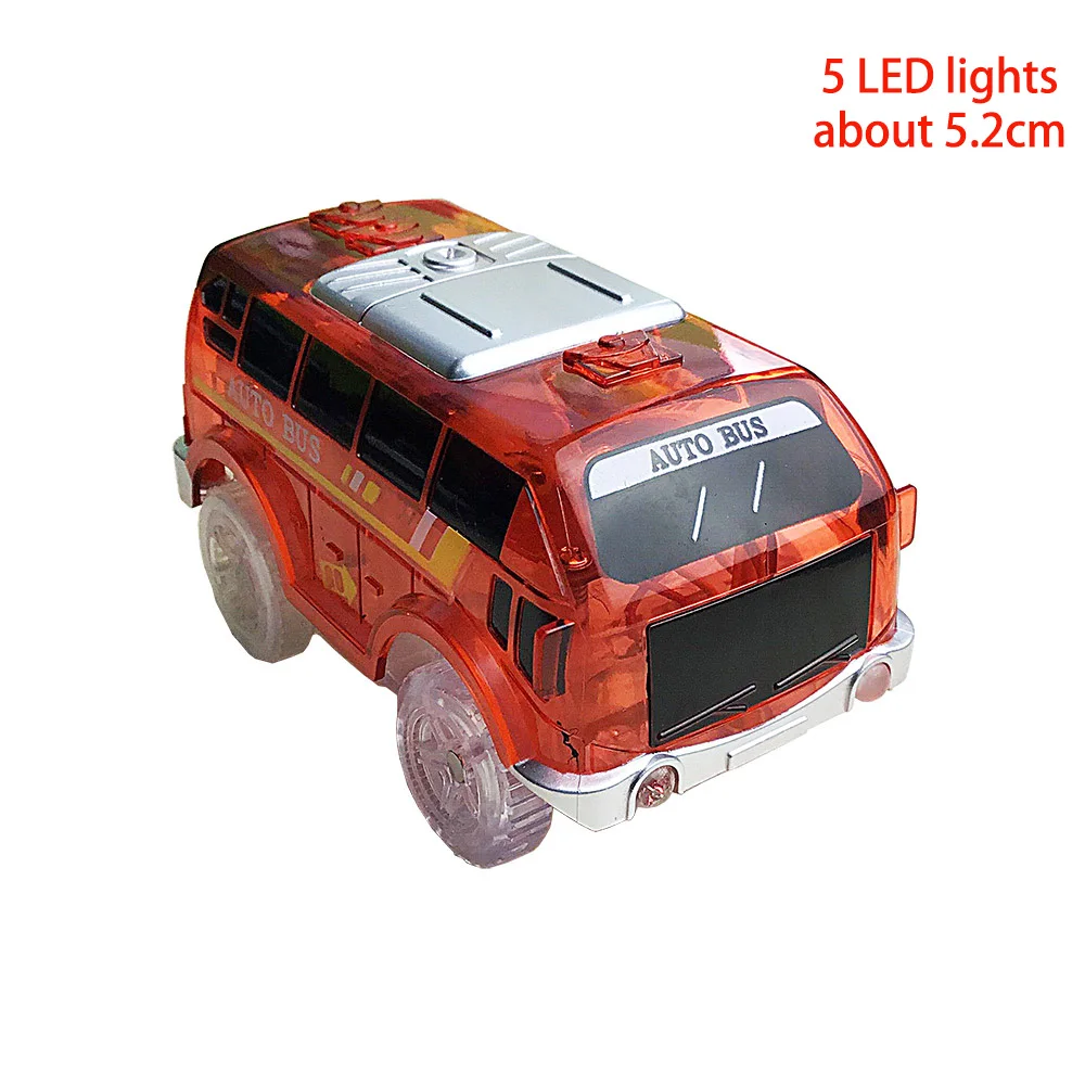 5 LED Lights 5,4 см электронный 5 светодиодный игрушечный автомобиль с мигающими огнями волшебные развивающие игрушки Детский подарок на день рождения игра с треками - Цвет: 5 LED Lights