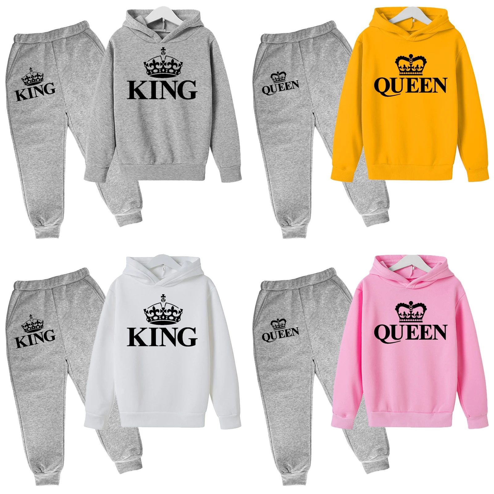 

Crown King Queen Princess Clothes Cartoon Hoodi Childrens Clothing Boys Hoodie Autumn Girls Kids Gift Sweatshirt Casual Costume